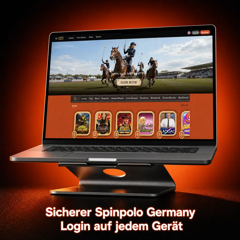 Sicherer Spinpolo Germany Login auf Desktop, Tablet und Android Smartphone