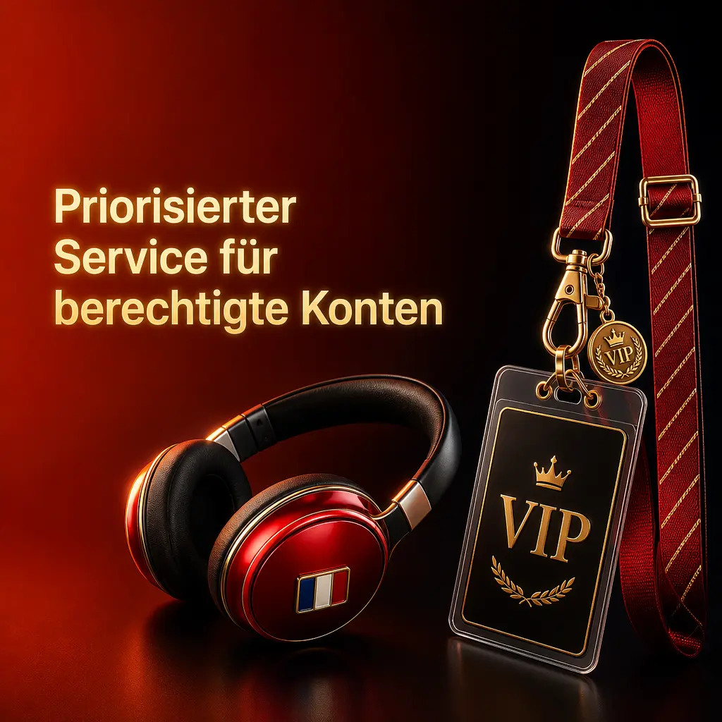 Priorisierter Service für berechtigte Konten mit schnelleren Kontaktwegen und Prüfung von Zahlungs- und Sicherheitsfällen