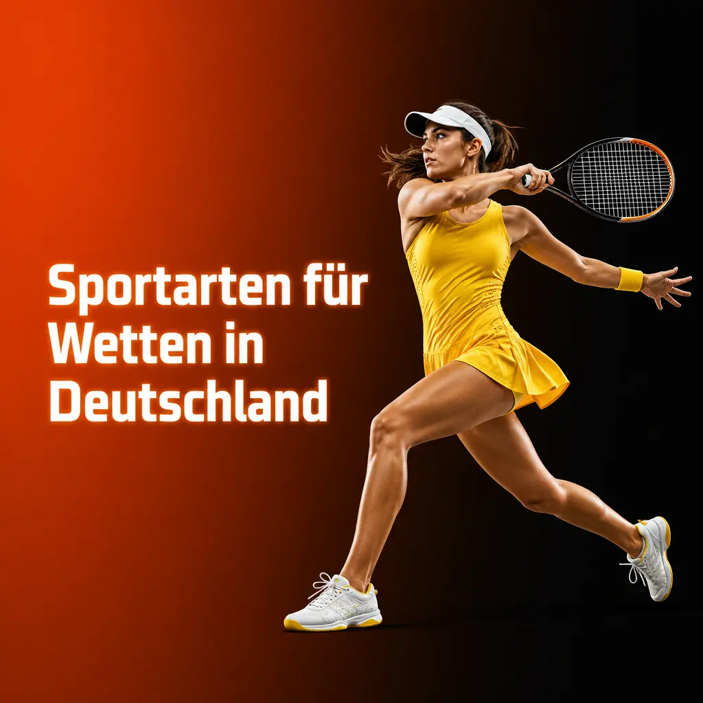 Übersicht der Sportarten für Wetten in Deutschland mit Fußball, Tennis, Basketball und Wettschein-Schritten