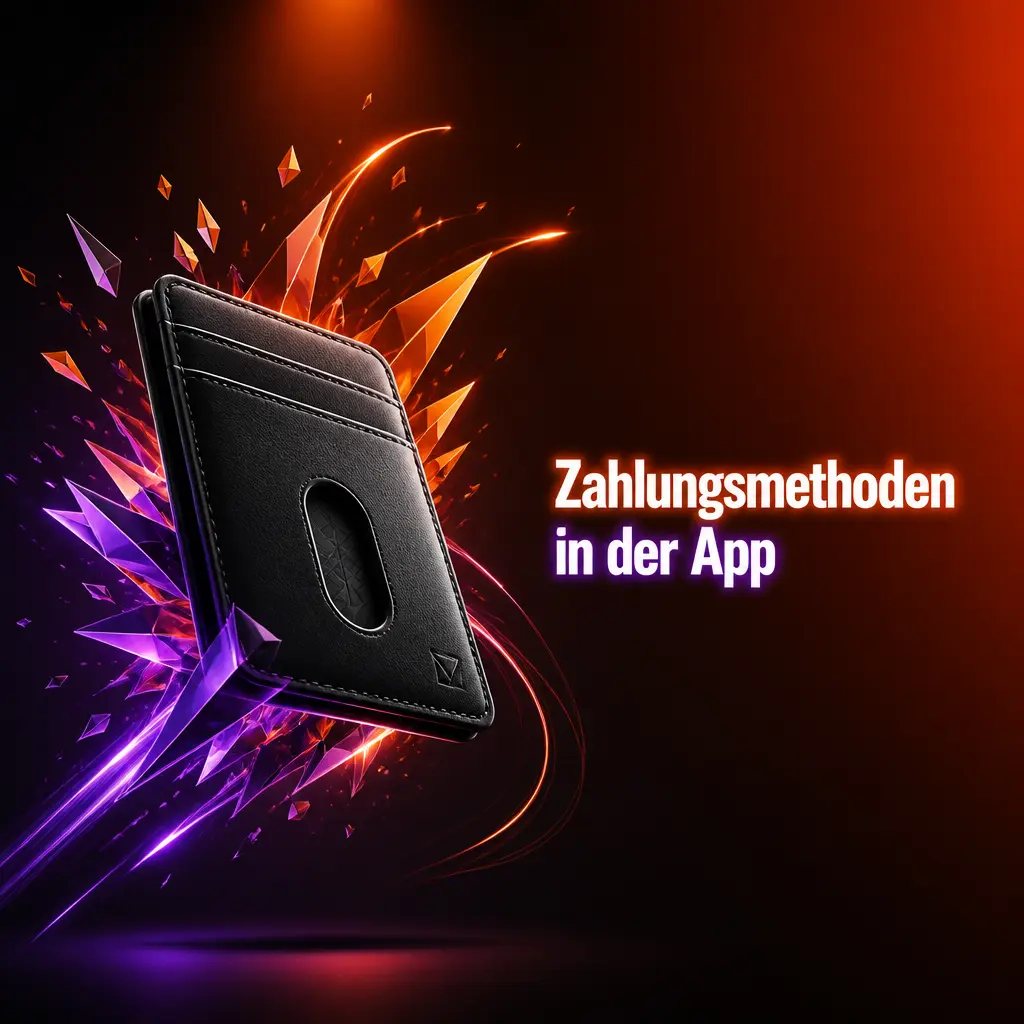 Übersicht der App-Zahlungsmethoden mit Gebühren, EUR-Limits und Bearbeitungsstatus vor der Bestätigung